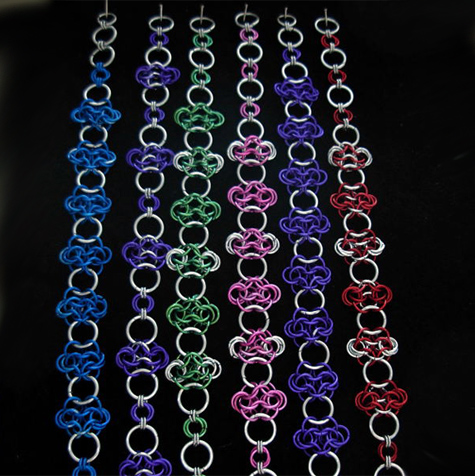 rosettes chainmail assorted bracelets